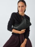 John Lewis Relax Scoop Leather Hobo Bag, Black