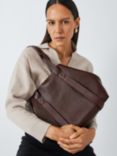 John Lewis Luxe Leather Tote Bag, Chocolate