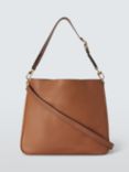 John Lewis Large Buckle Leather Hobo Bag, Tan