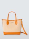 kate spade new york Bleecker Small Canvas Leather Tote Bag, Turmeric Root