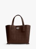 Coach Willow 24 Croc Leather Tote Bag, Maple