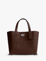 Coach Willow 24 Croc Leather Tote Bag