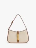 CHARLES & KEITH Cesia Canvas Shoulder Bag, Chocolate