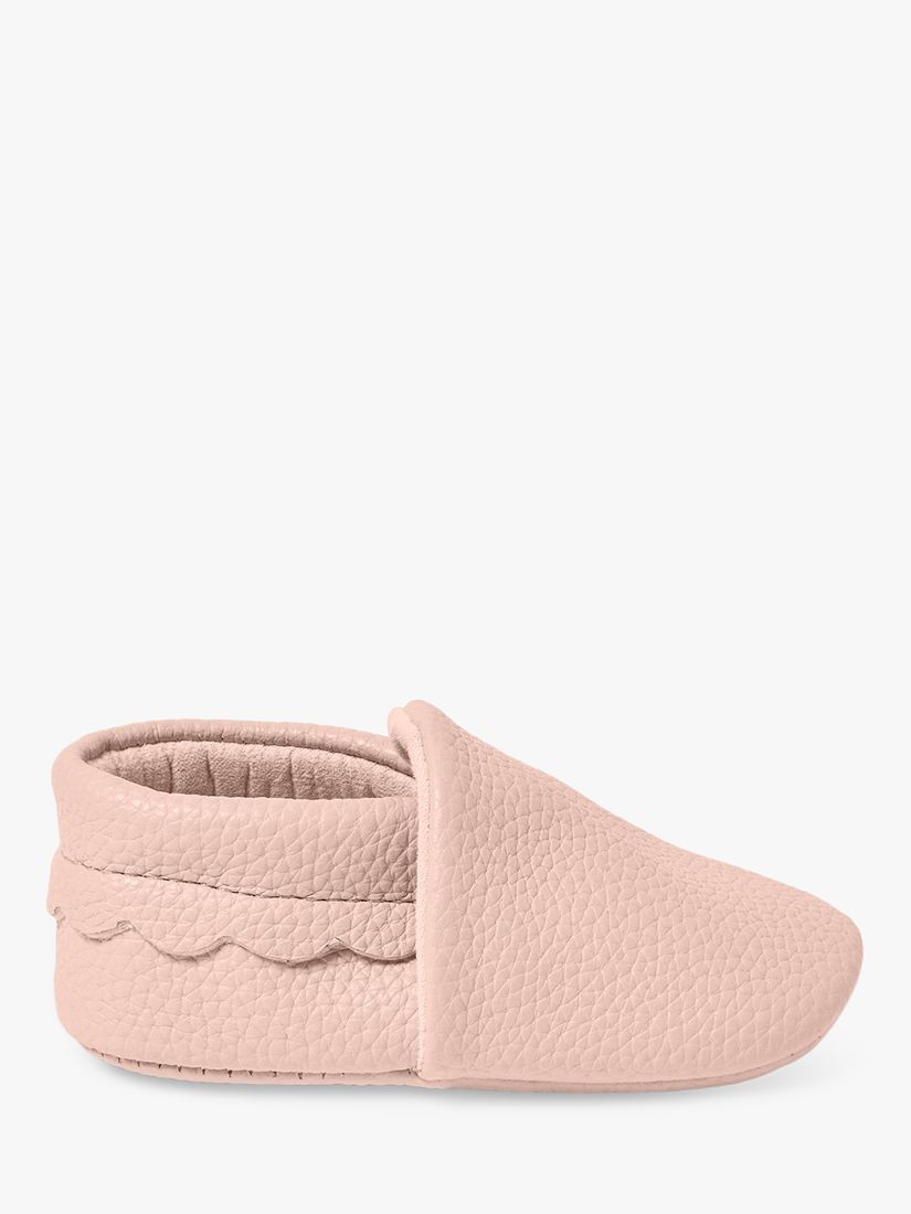 Katie Loxton Baby Scalloped Pram Shoes, Blush Pink