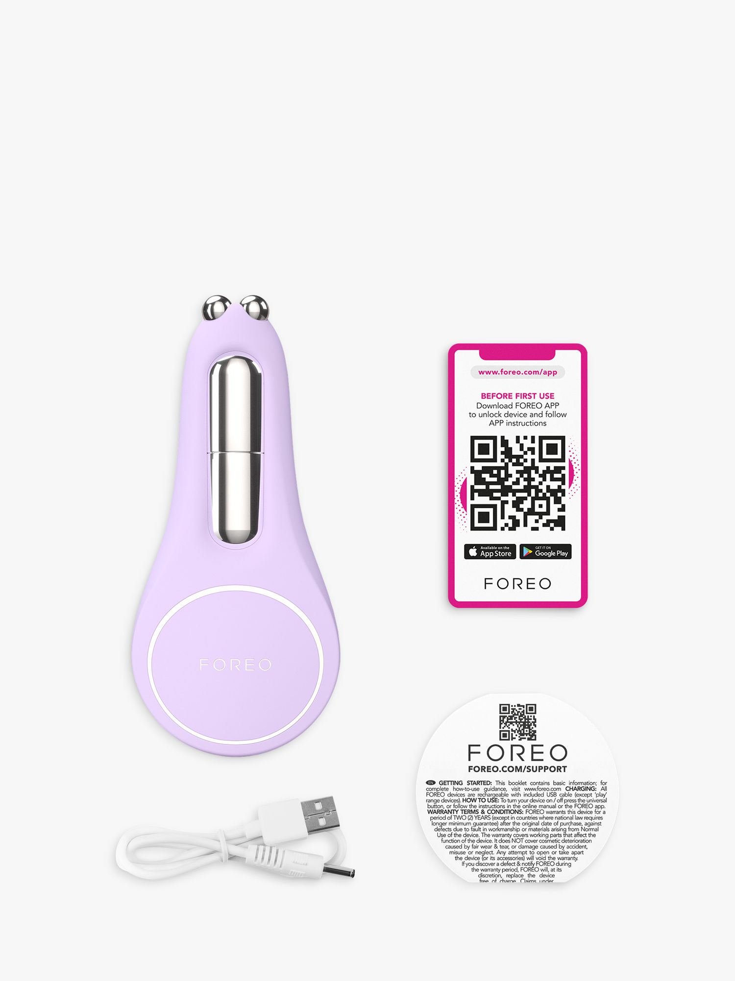 FOREO BEAR™ 2 Eyes & Lips Microcurrent Line Smoothing Device, Purple 7