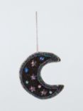 John Lewis Beaded Crescent Moon Hanging Decoration