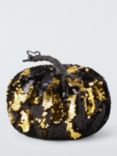 John Lewis Sequin Pumpkin Decoration, Black/Gold