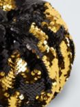 John Lewis Sequin Pumpkin Decoration, Black/Gold