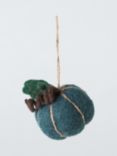 John Lewis Felt Pumpkin Hanging Decoration, Teal