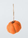 John Lewis Felt Pumpkin Hanging Decoration, Orange