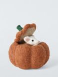 John Lewis Felt Mouse in Pumpkin Decoration