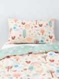 John Lewis Scandi Nature Toddler Pure Cotton Reversible Duvet Cover and Pillowcase Set, Multi