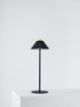 John Lewis Cone Cordless Rechargeable Table Lamp, Black