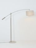 John Lewis Adler Arc Floor Lamp, Brushed Steel