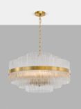 John Lewis Shiminista Large Chandelier Pendant Ceiling Light, Matte Brass