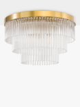 John Lewis Shiminista Chandelier Flush Ceiling Light, Matte Brass