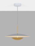 John Lewis Duomo LED Pendant Ceiling Light, Grey/Gold