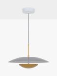 John Lewis Duomo LED Pendant Ceiling Light, Grey/Gold