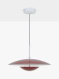 John Lewis Duomo LED Pendant Ceiling Light, Deep Red/Silver