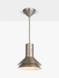 John Lewis Battersea Small Pendant Ceiling Light, Matte Silver Plate