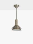 John Lewis Battersea Small Pendant Ceiling Light, Matte Silver Plate