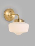 John Lewis School House Opal Glass Shade Bathroom Wall Light