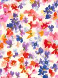 John Louden Small Watercolour Florals Linen Blend Fabric, Multi