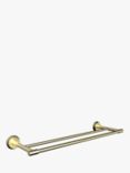 John Lewis Elegance Double Towel Rail, Brushed Brass