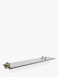 John Lewis Elegance Glass Bathroom Shelf, Brushed Brass