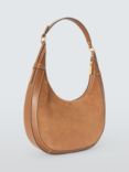 Michael Kors Preston Suede Leather Shoulder Bag, Luggage