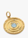 Monica Vinader Aquamarine & Crystal Ocean Pendant Charm, Gold