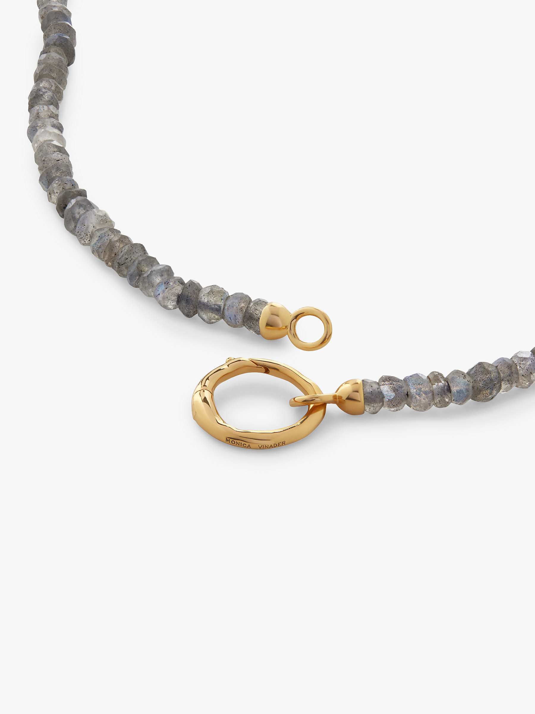 Buy Monica Vinader Capture Labradorite Beaded Necklace, Gold Online at johnlewis.com