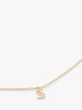 Monica Vinader Yellow Gold Small Initial Pendant Necklace, Gold