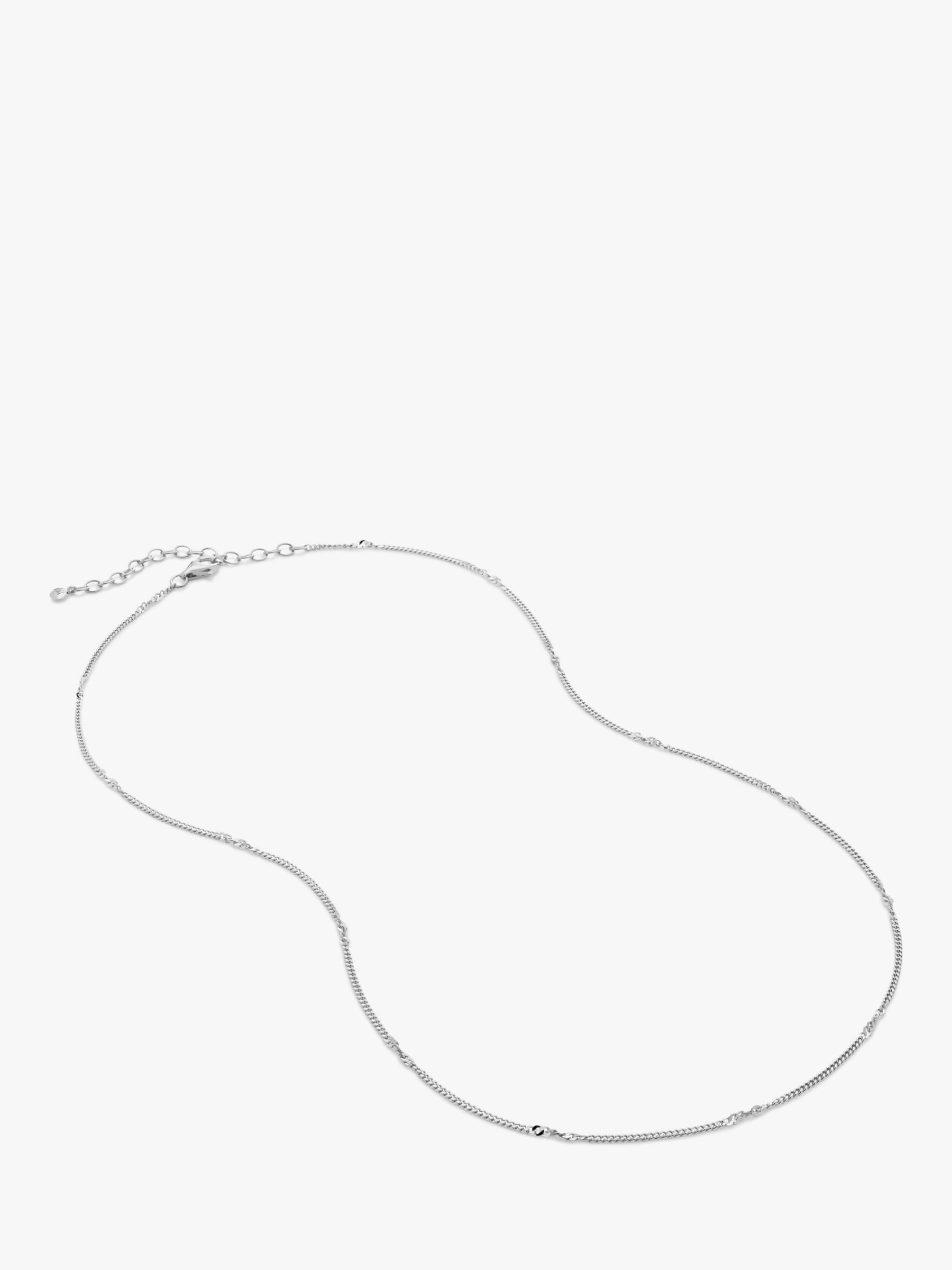 Monica Vinader Curb Twist Necklace, Silver at John Lewis & Partners