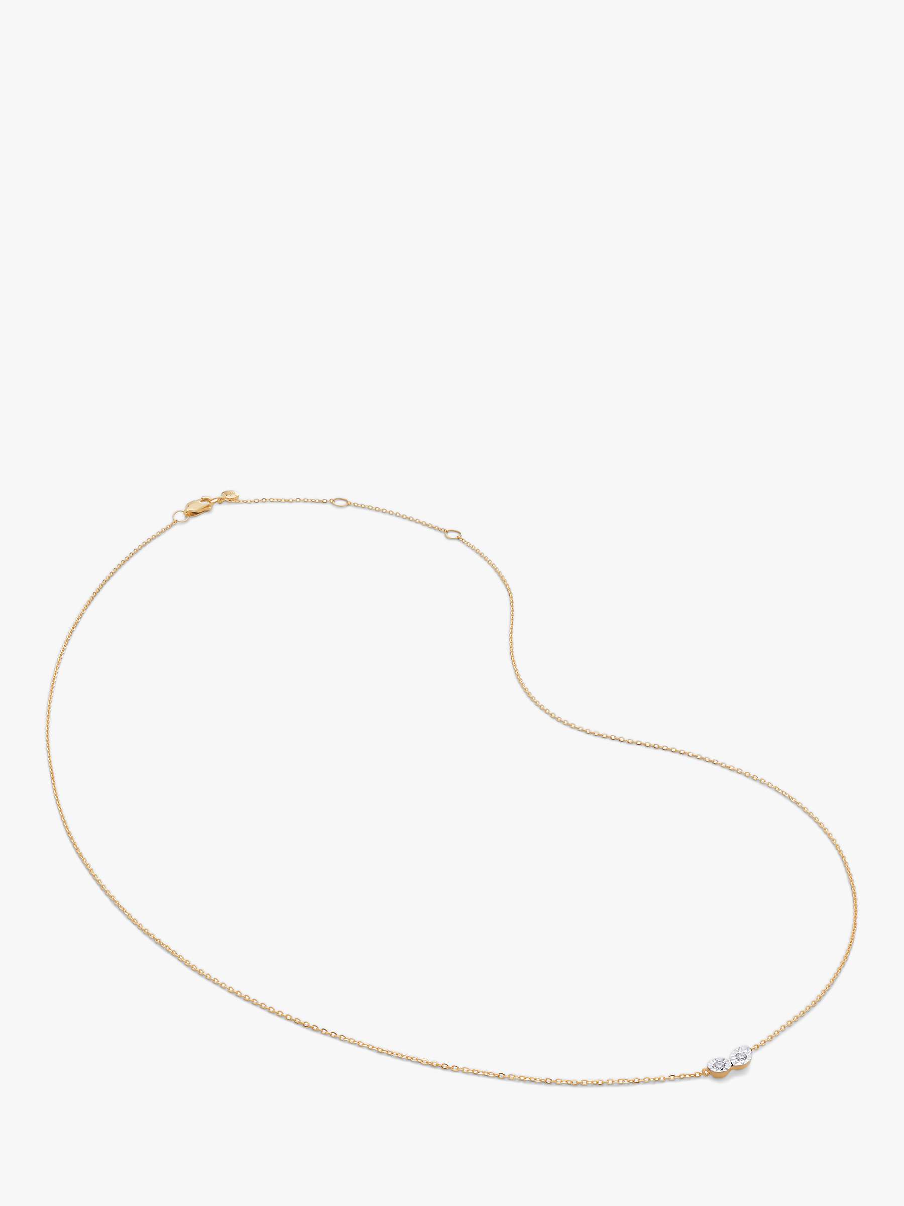 Buy Monica Vinader Diamond Duo Necklace, Gold Online at johnlewis.com