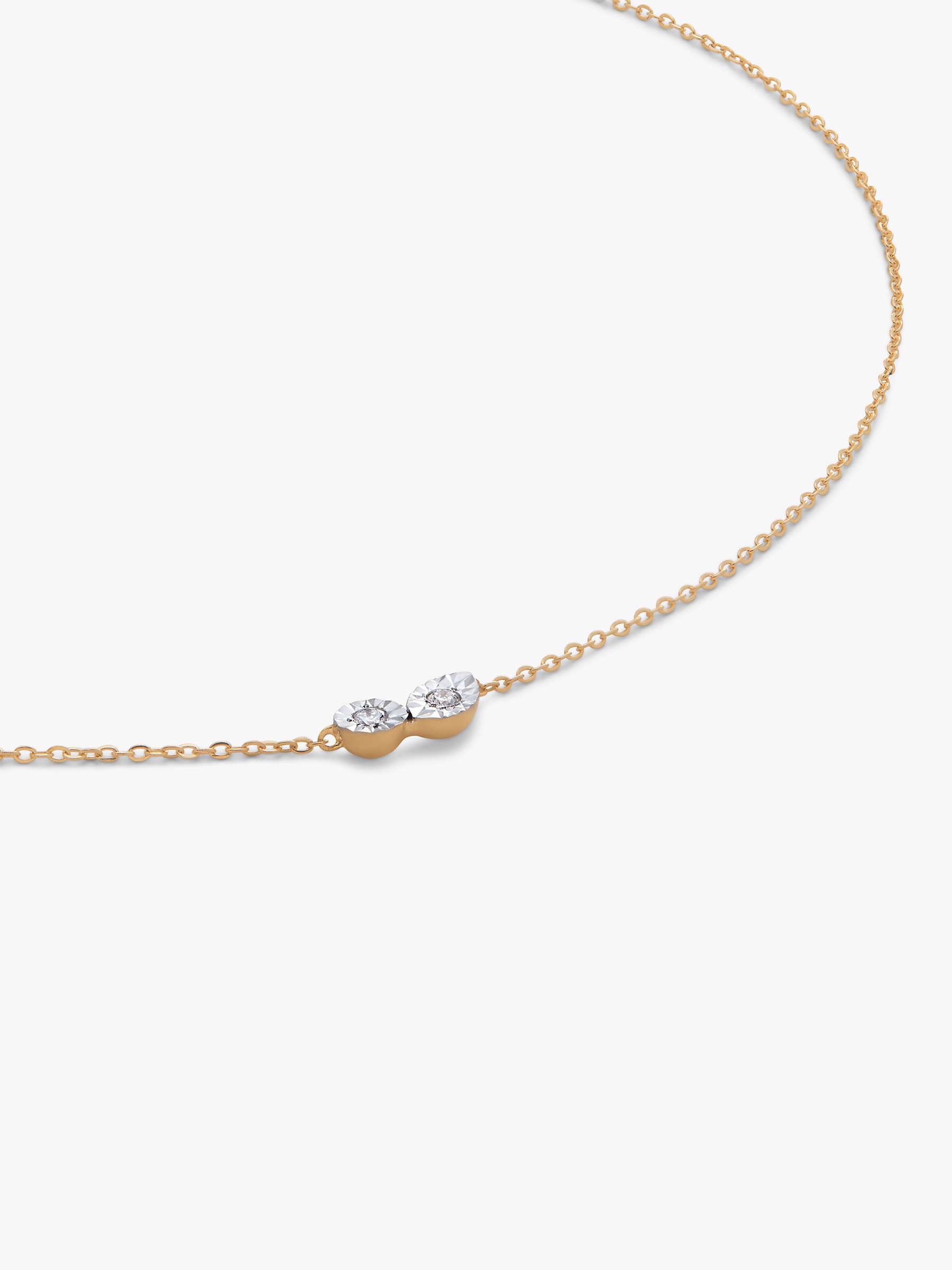 Buy Monica Vinader Diamond Duo Necklace, Gold Online at johnlewis.com