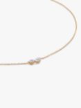 Monica Vinader Diamond Duo Necklace, Gold