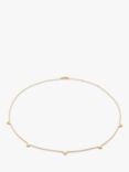 Monica Vinader Heart Station Chain Necklace, Gold