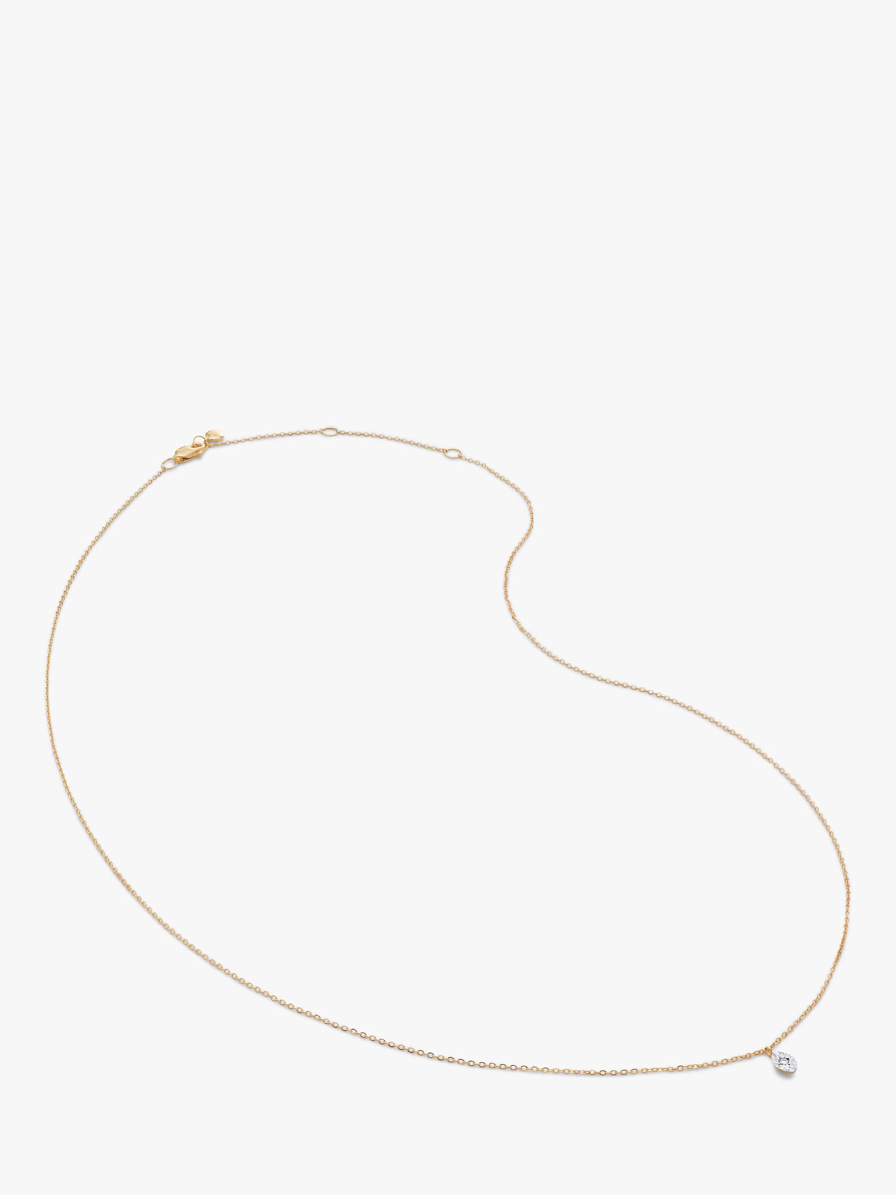 Buy Monica Vinader Diamond Necklace, Gold Online at johnlewis.com