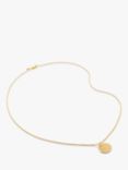 Monica Vinader Lab Grown Diamond Engravable Pendant Necklace, Gold