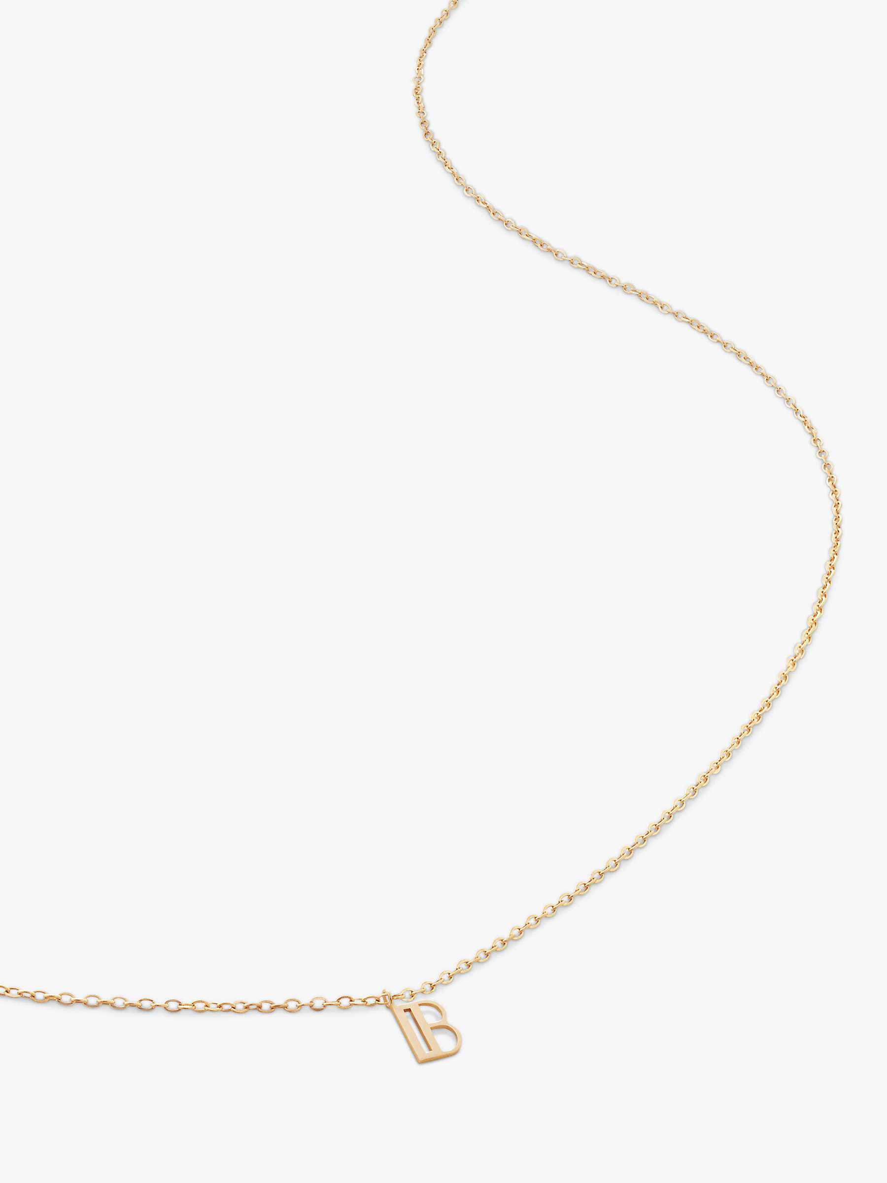 Buy Monica Vinader Yellow Gold Small Initial Pendant Necklace, Gold Online at johnlewis.com