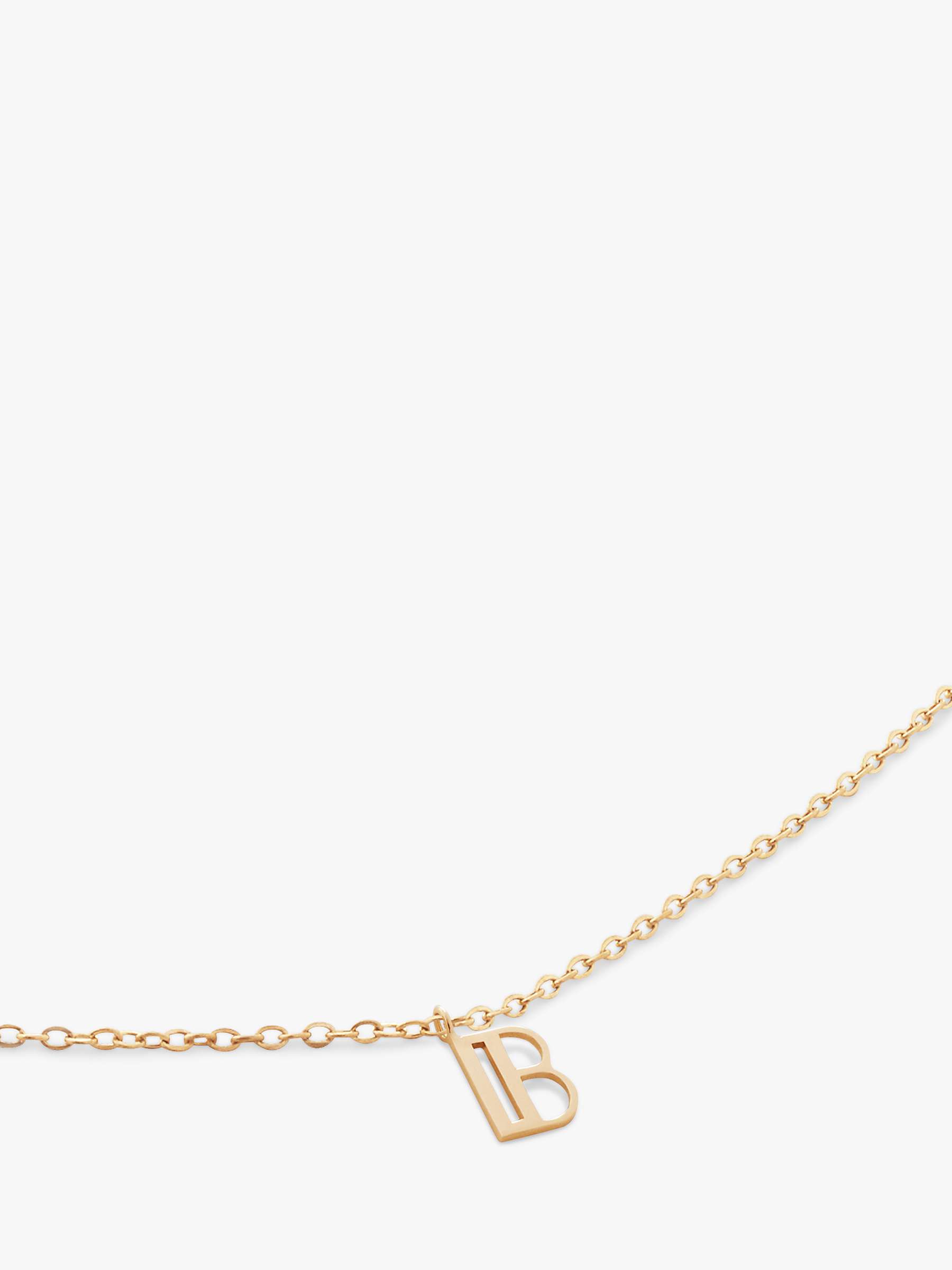 Buy Monica Vinader Yellow Gold Small Initial Pendant Necklace, Gold Online at johnlewis.com