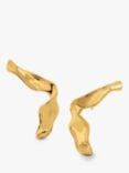 Monica Vinader Wave Bold Stud Earrings, Gold