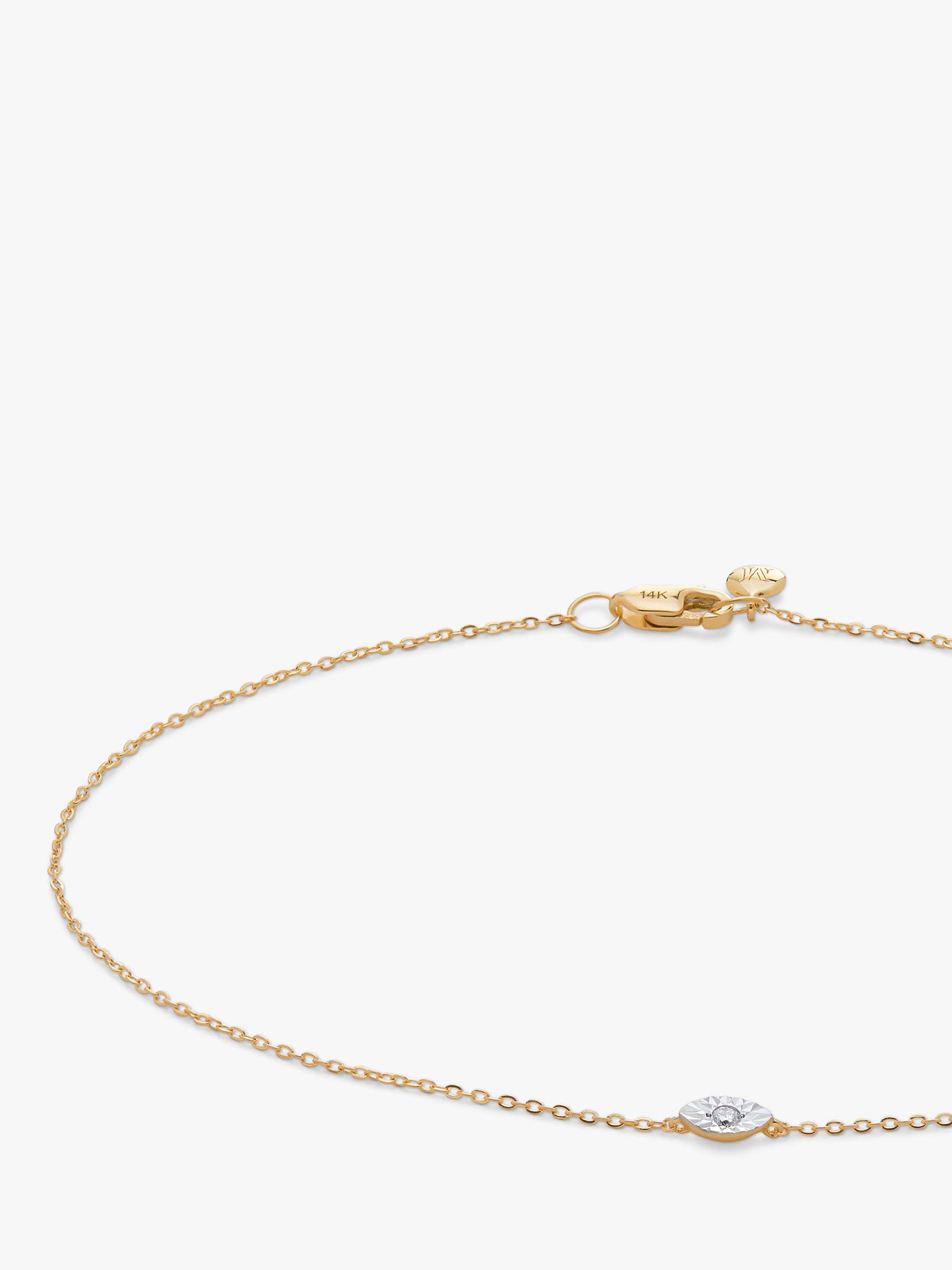 Buy Monica Vinader Diamond Bracelet, Gold Online at johnlewis.com