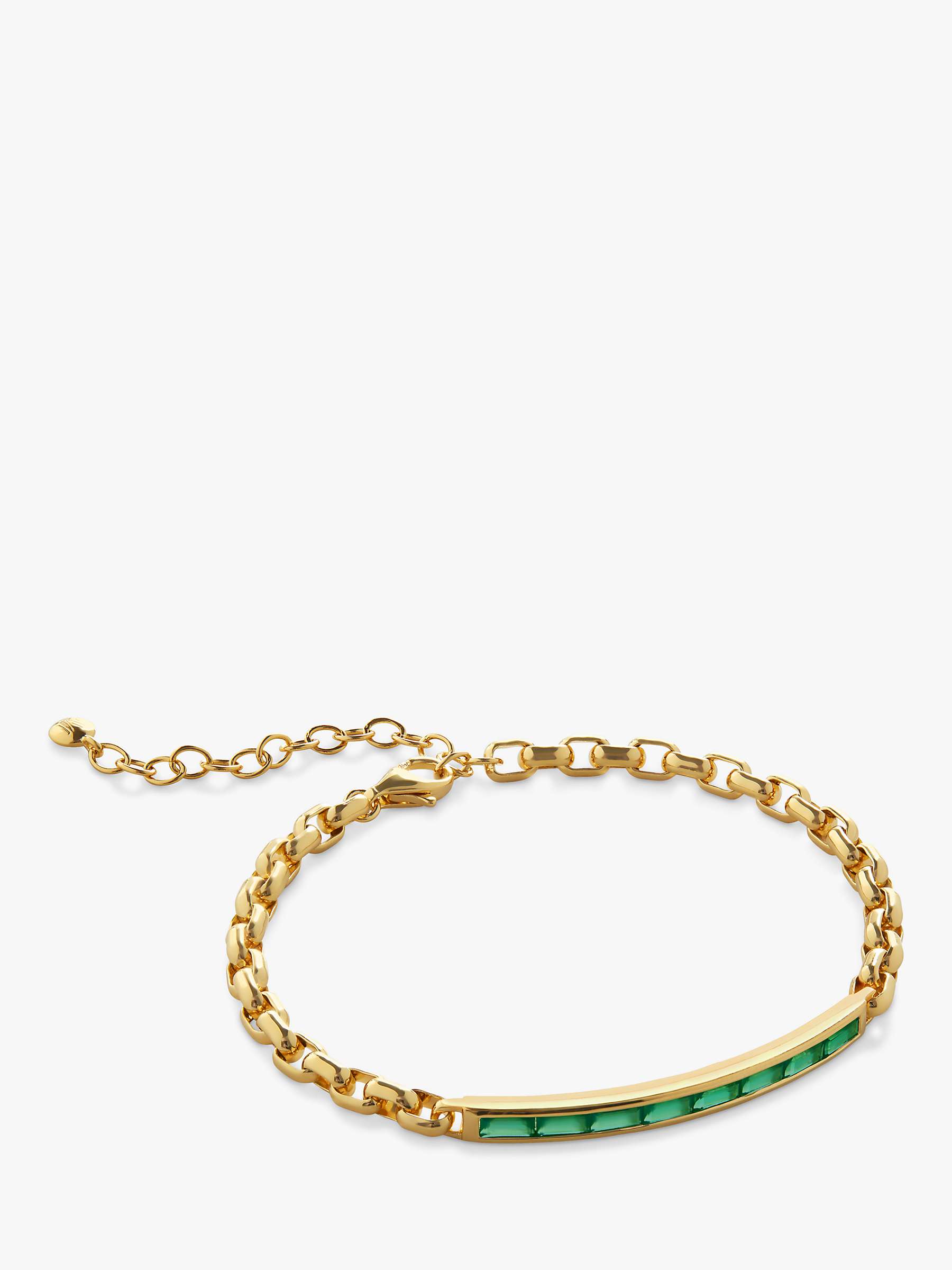 Buy Monica Vinader Mini Baguette Chain Bracelet, Gold Online at johnlewis.com