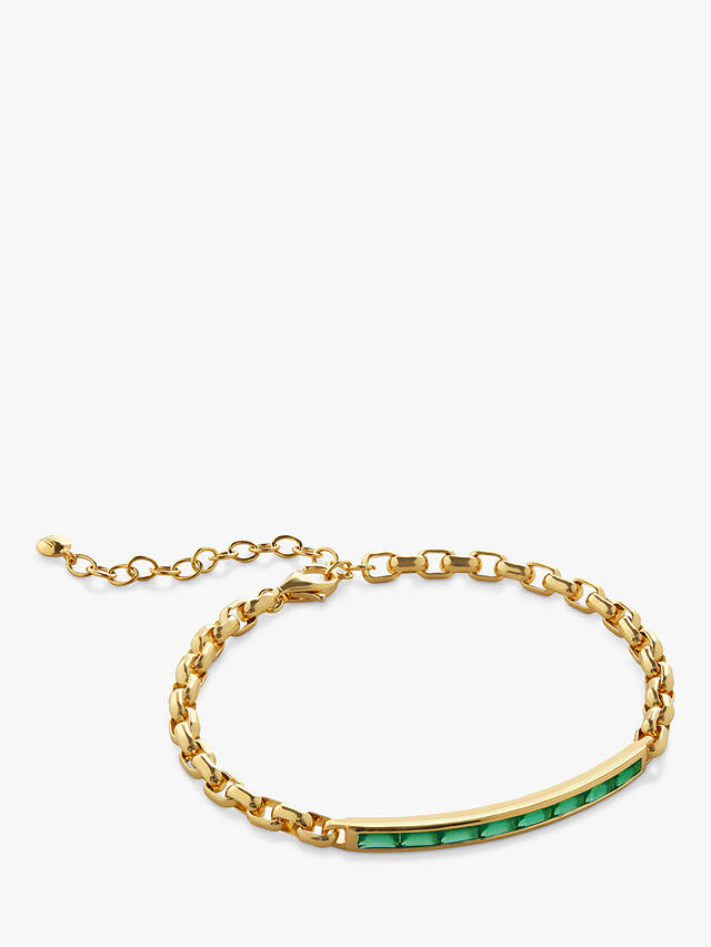 Monica Vinader Mini Baguette Chain Bracelet, Gold
