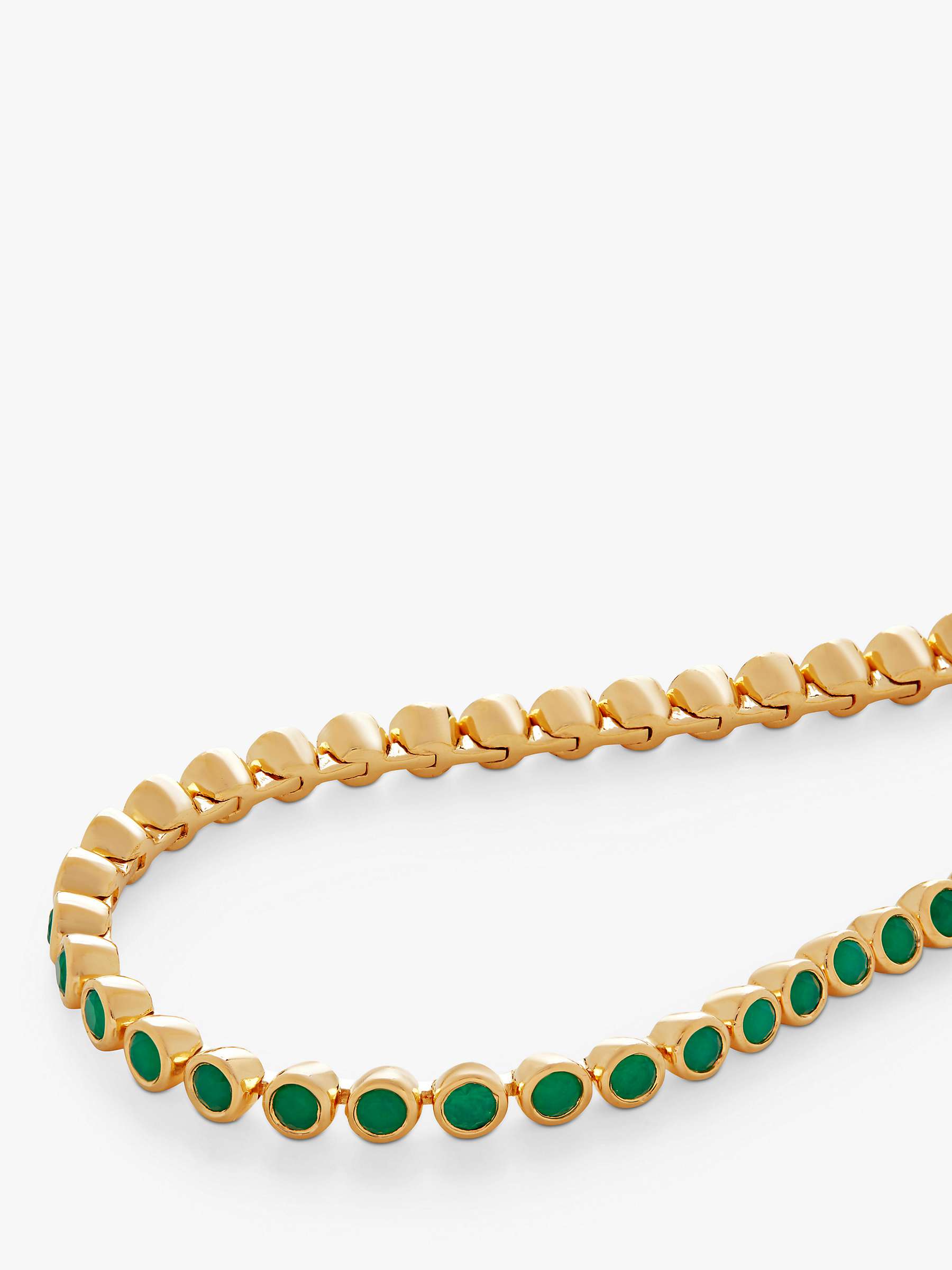 Buy Monica Vinader Green Onyx Essential Tennis Bracelet, Gold Online at johnlewis.com