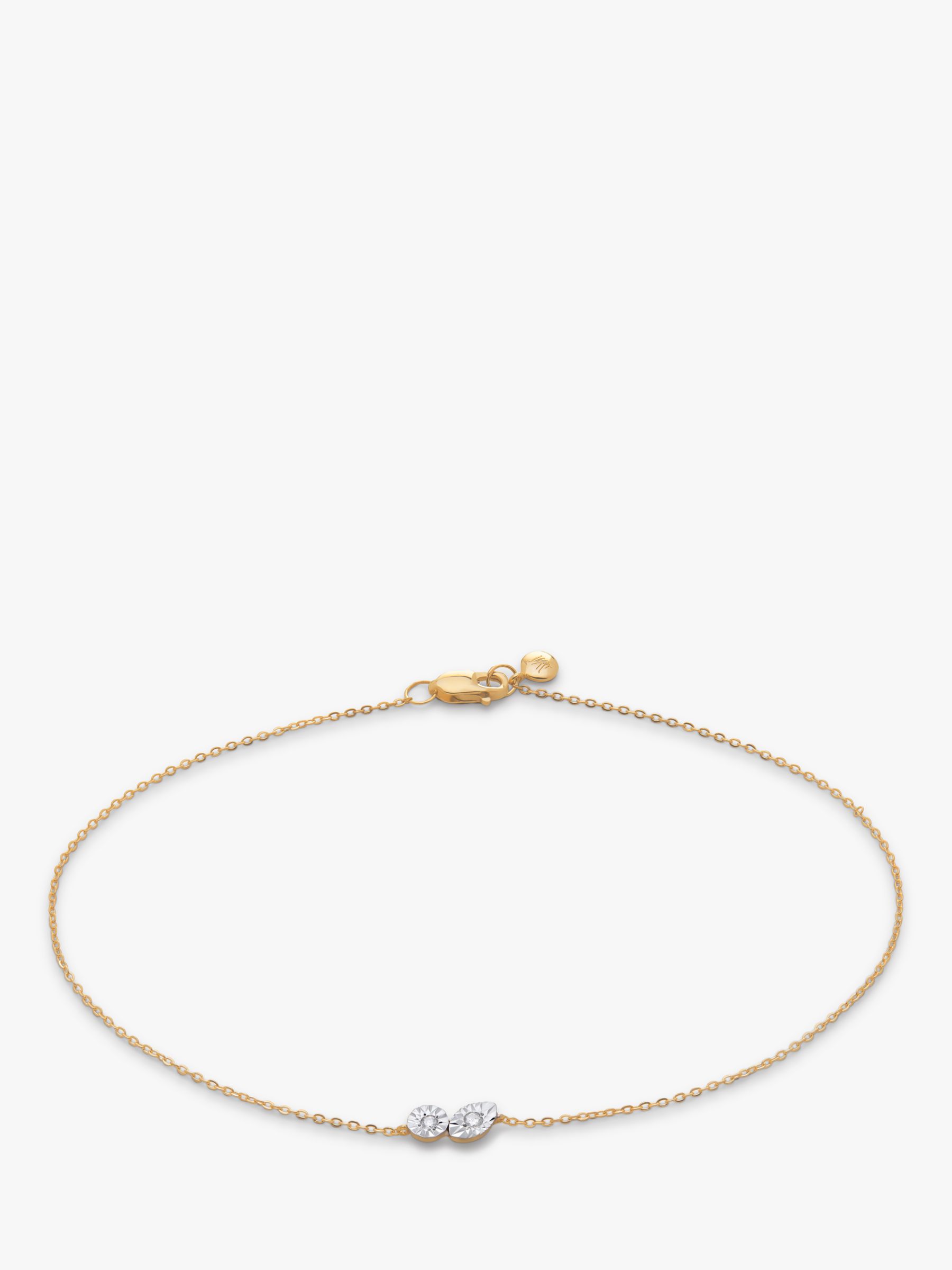 Monica Vinader Diamond Chain Bracelet, Gold, M