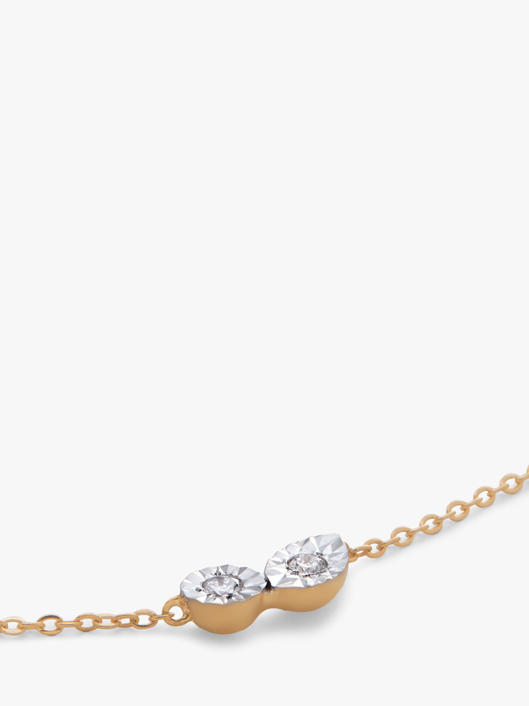 Monica Vinader Diamond Chain Bracelet, Gold, M