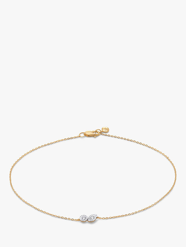 Monica Vinader Diamond Chain Bracelet, Gold